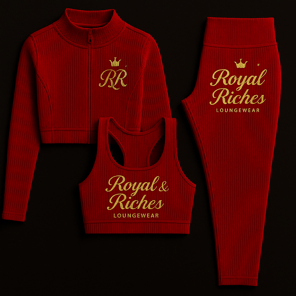Red Royalty | 3-Piece Loungewear Set