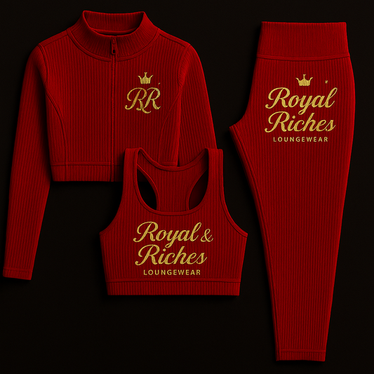 Red Royalty | 3-Piece Loungewear Set