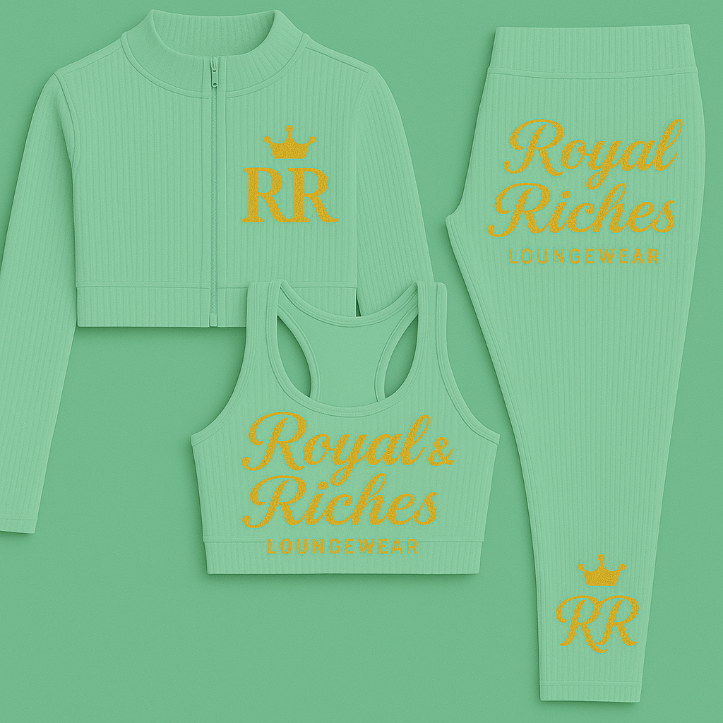 Mint Royal 3-Piece Ribbed Set
