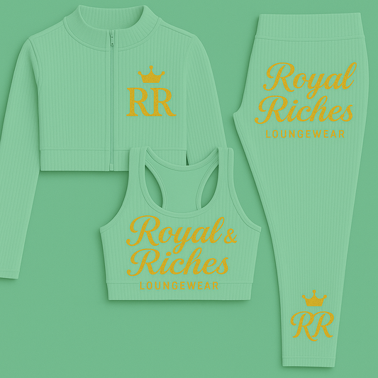 Mint Royal 3-Piece Ribbed Set